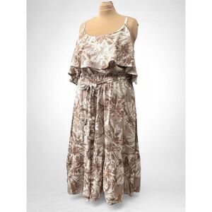 ARNA YORK Nova Strap Midi Dress - natural, NEW WITH TAGS! Size 22/24